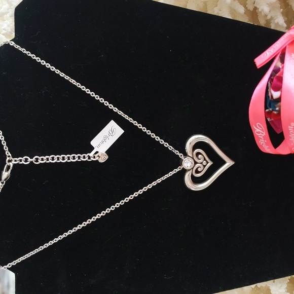 Brighton 🔥NWT🔥 - heart necklace with crystal charm. Never worn brand new. A+ - Picture 7 of 9